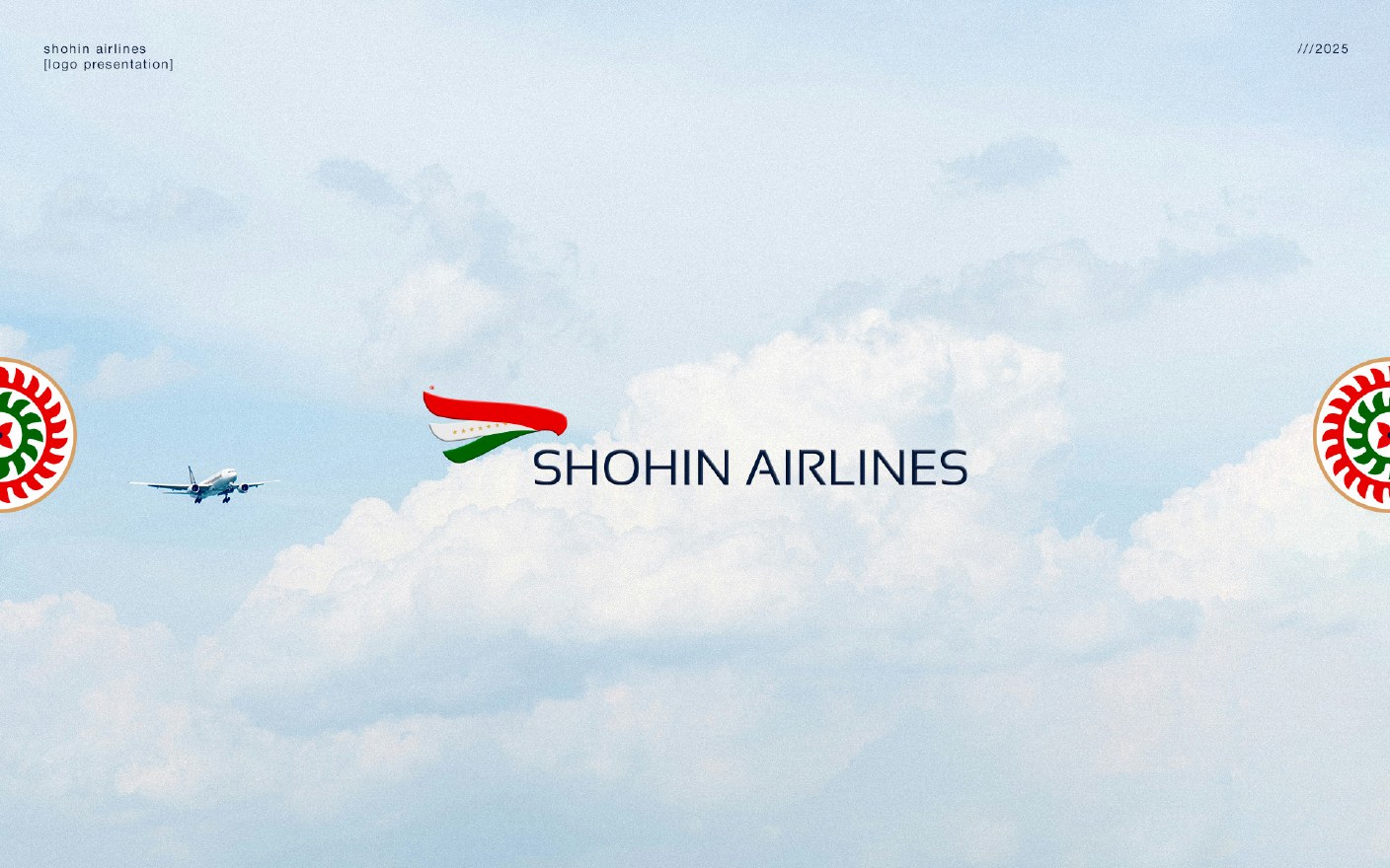 Shohin Airlines second logo concept using Tajik national colours